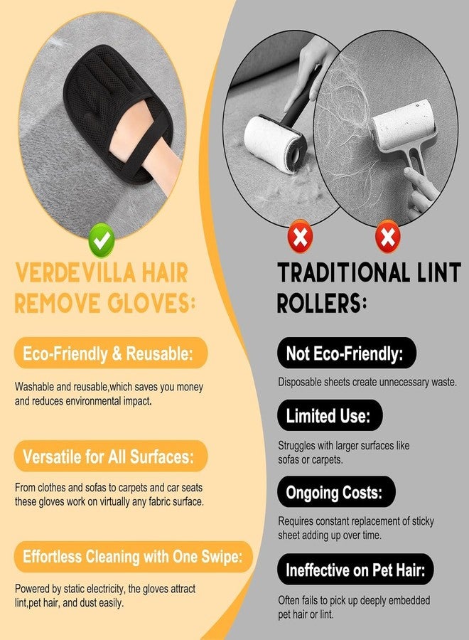 ZTOCOZ Pet Hair Removal Glove for Cats & Dogs, Upgraded Five-Finger Electrostatic Pet Hair Gloves, Reusable Magic Brush Pet Hair Remover Tool for Laundry, Couch, Carpet, Car Seat - Image 5